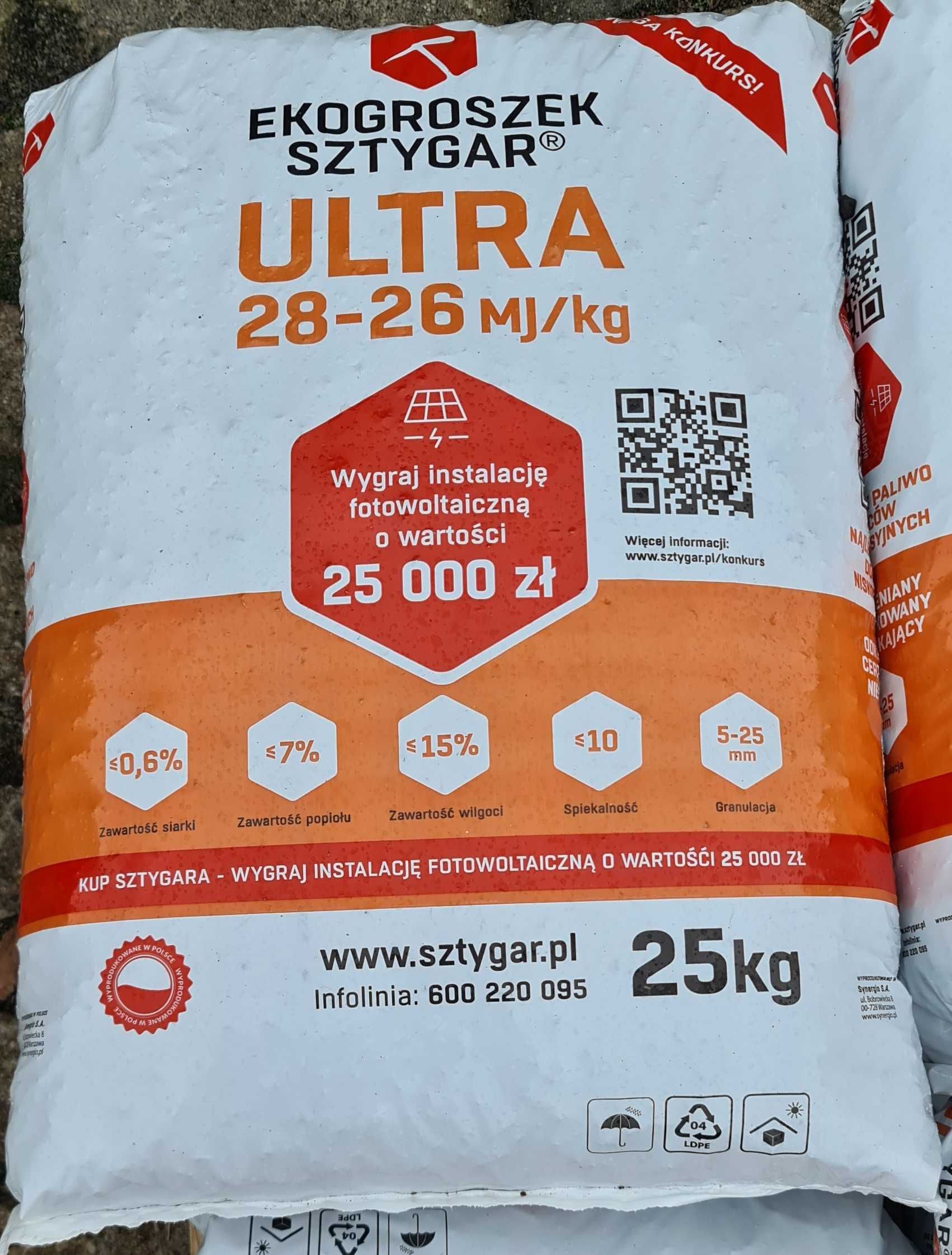 opał węgiel  groszek 26/27 popiół do 5% cena 1200zł/1 t luz