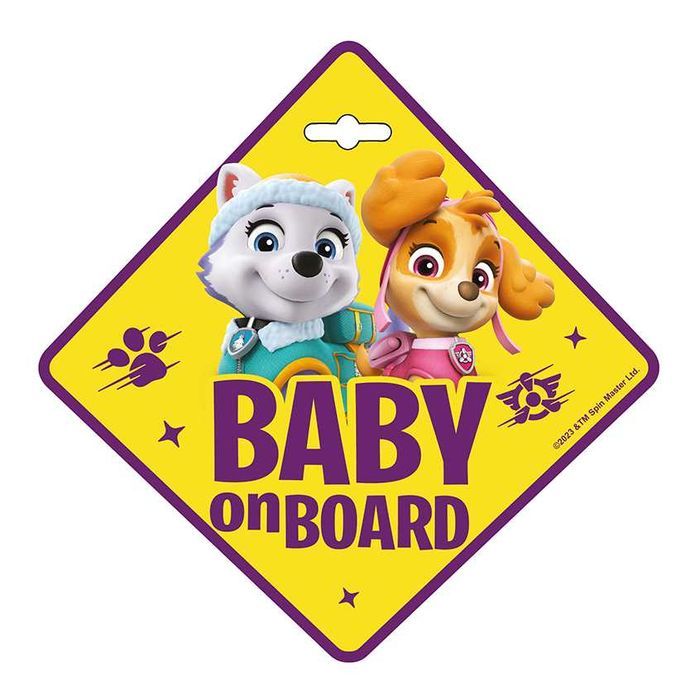 Tabliczka BABY ON BOARD Psi Patrol GIRLS