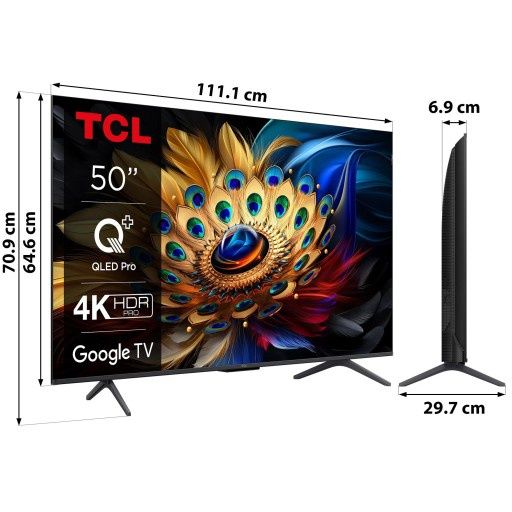 Telewizor TCL 50C69B 50" QLED 4K Google TV