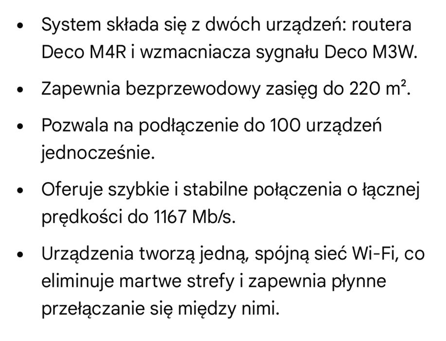 domowy system Wi-Fi Mesh TP-Link Deco M3 AC1200