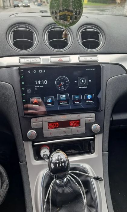 Rádio Android 13 com GPS Ford Focus, S-Max, Mondeo, Galaxy (Novo)
