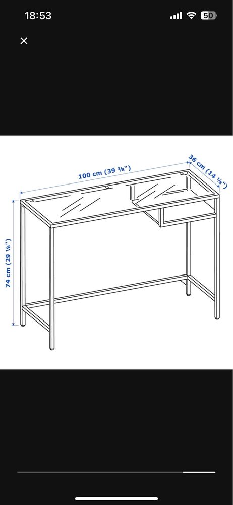 Biurko VITTSJO z Ikea