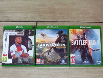 Gry XBox One Fifa 21 Battlefield 1 Tom Clancy's Ghost Recon Wildlands