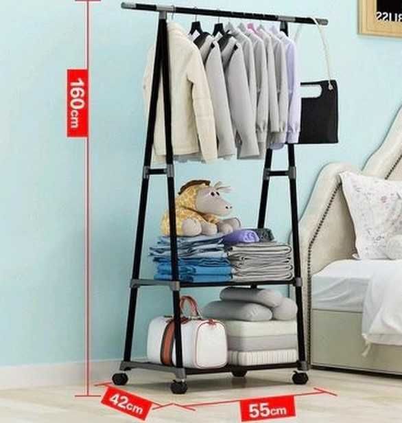 Стойка напольная для одежды coat rack компакт вместительная подвижная