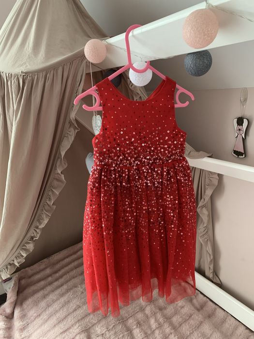 Sukienka H&M tiul cekiny 98