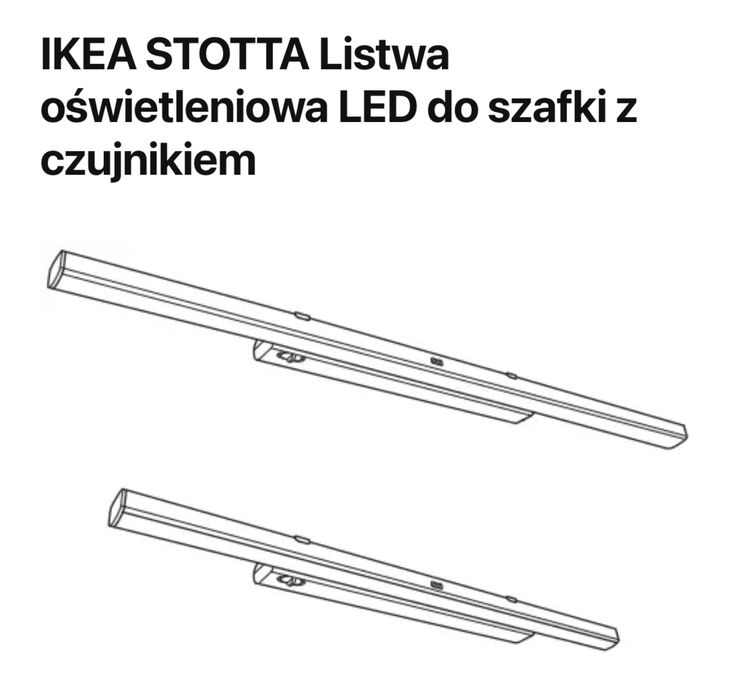 Oświetlenie szafy Pax Ikea STOTTA z czujnikiem