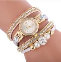 Zegarek bransoletka perły