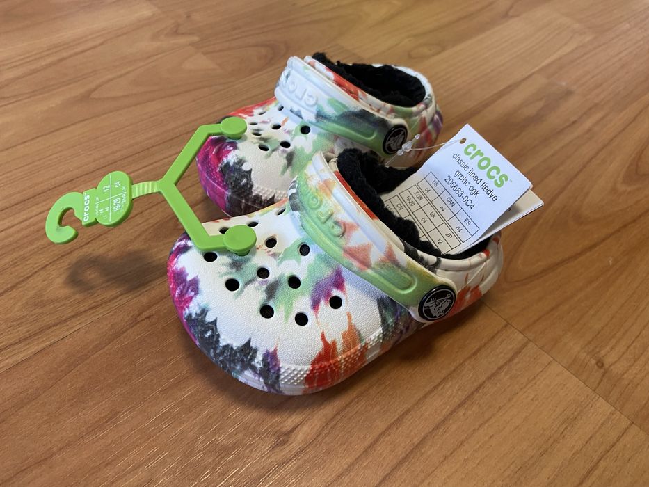 Дитячі Crocs Classic Lined Tie Dye (утеплені), нові 20р.
