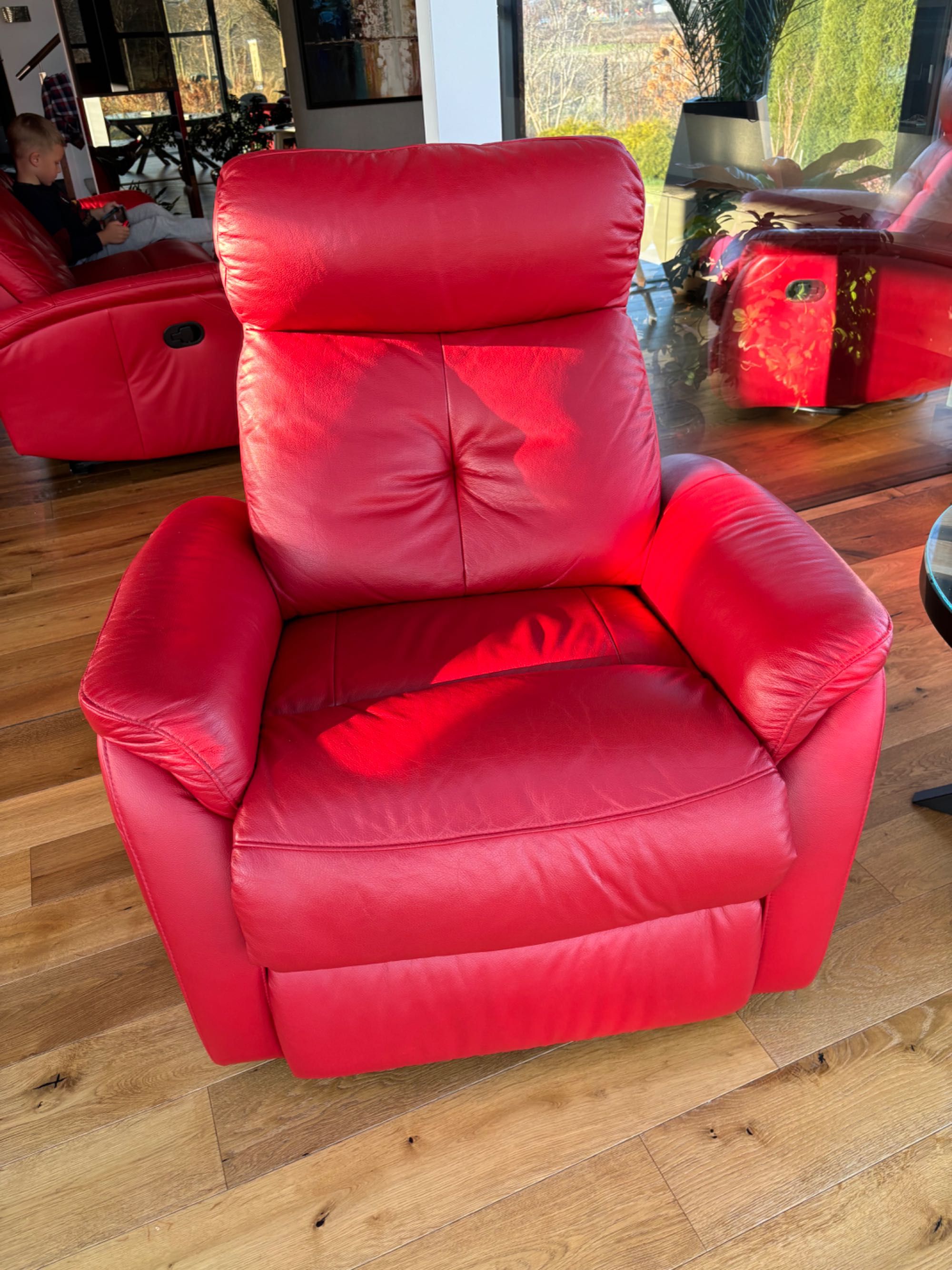 Wypoczynek skórzany LIMA ( Sofa + 2 fotele) - stan idealny