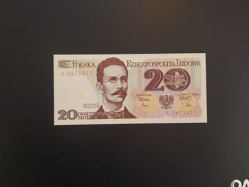 20 zł 1982 seria A UNC