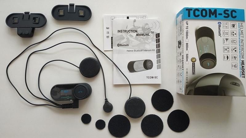 Bluetooth-мотогарнитура  FreedConn T-Com SC дисплей, радио, интерком