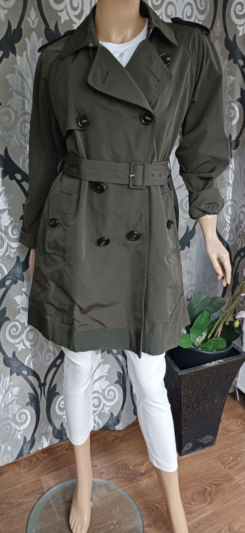 Moncler 3 płaszcz trencz khaki