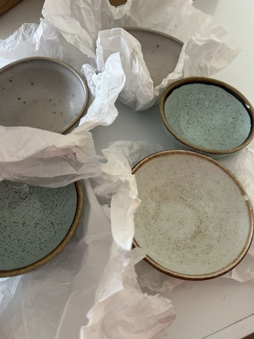 Conjunto de 7 taças em grés / cerâmica