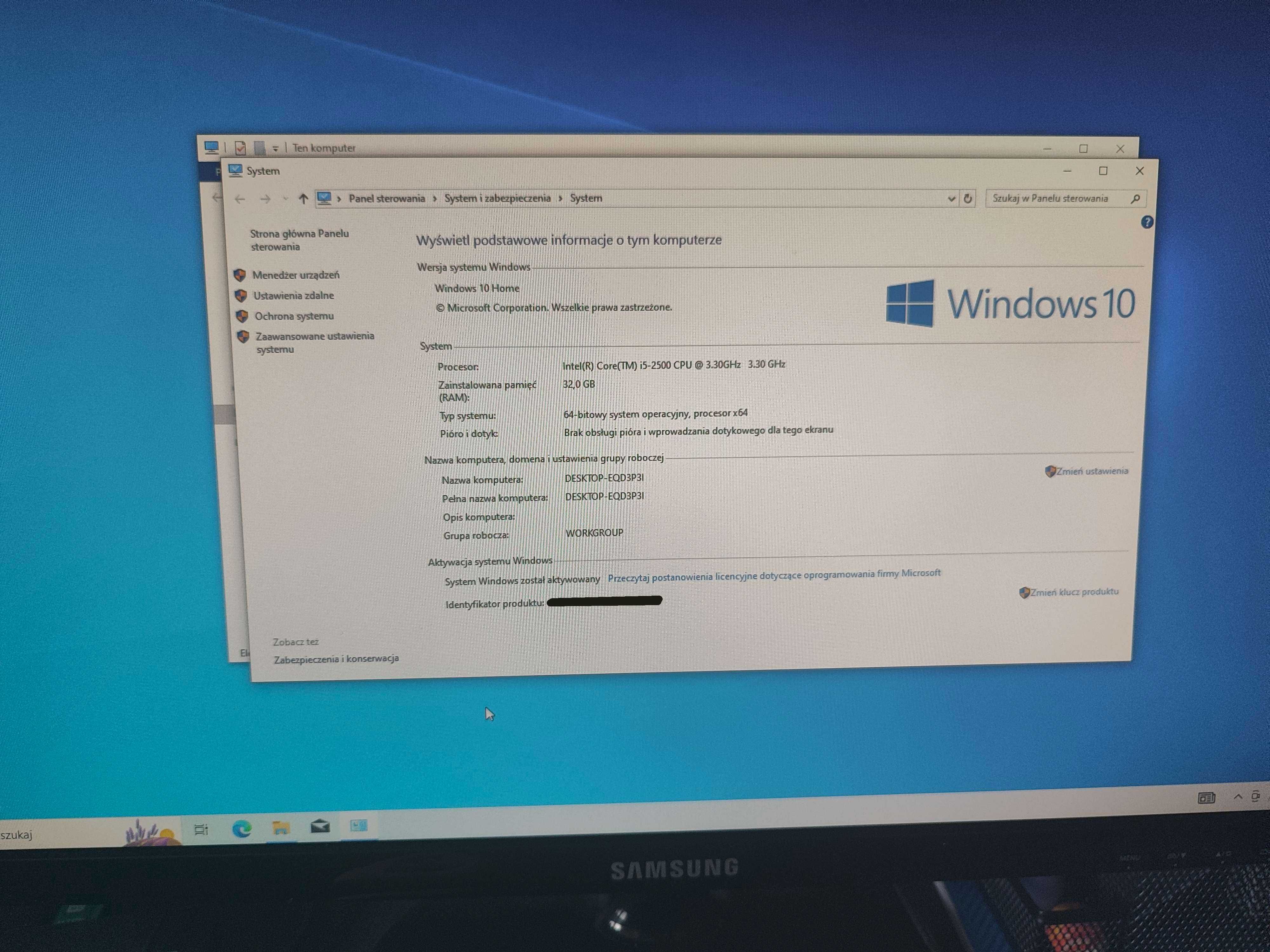 Komputer Dell 990 (intel i5-2500, 32gb ram, gtx1050, 120ssd, 420hdd)