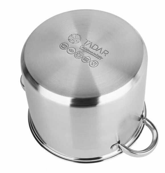 Garnek duży ze stali nierdzewnej z pokrywką Tadar 9 litrów