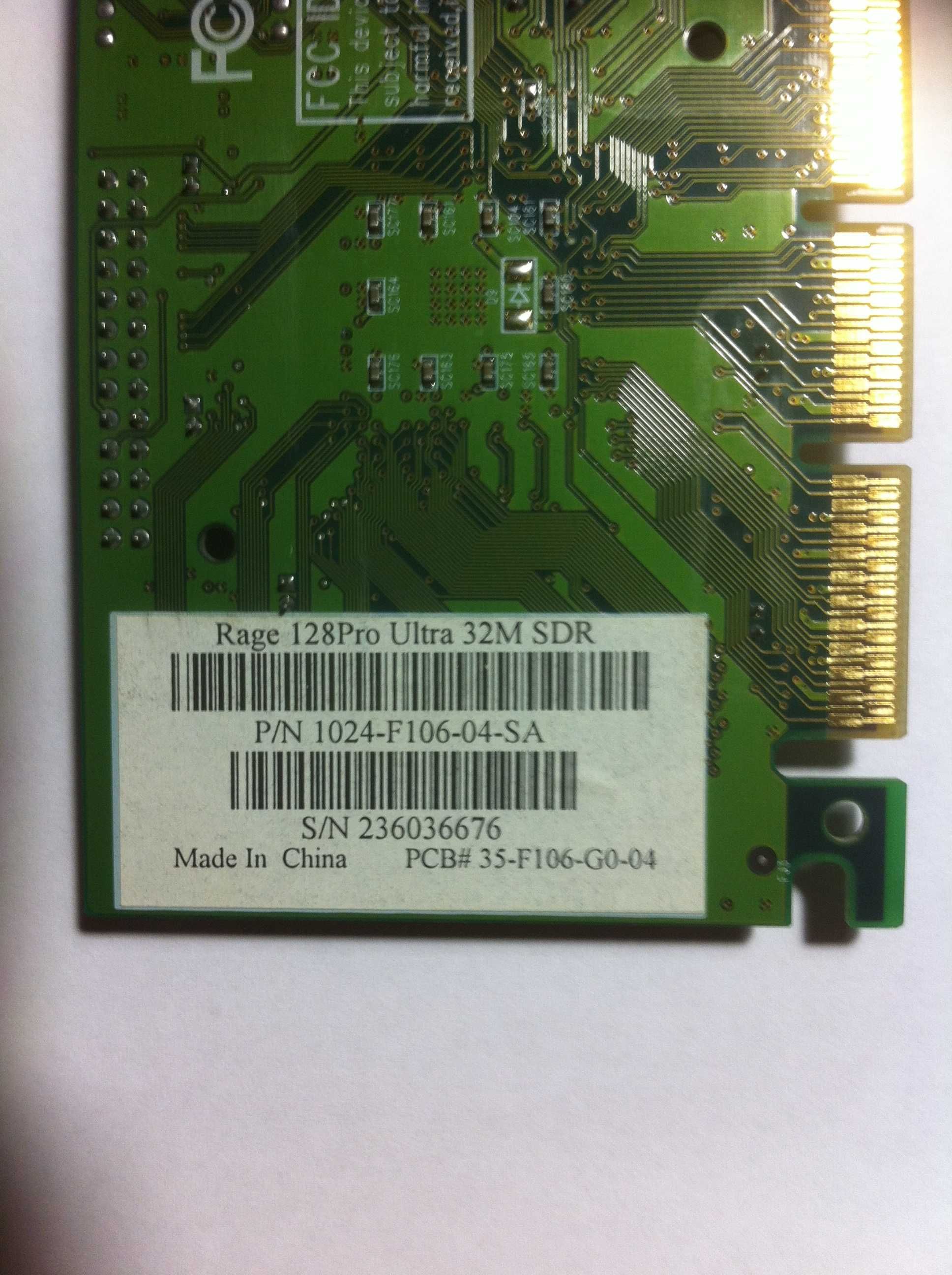 Видео_карта ATI RAGE 128PRO ULRA 32M SDR