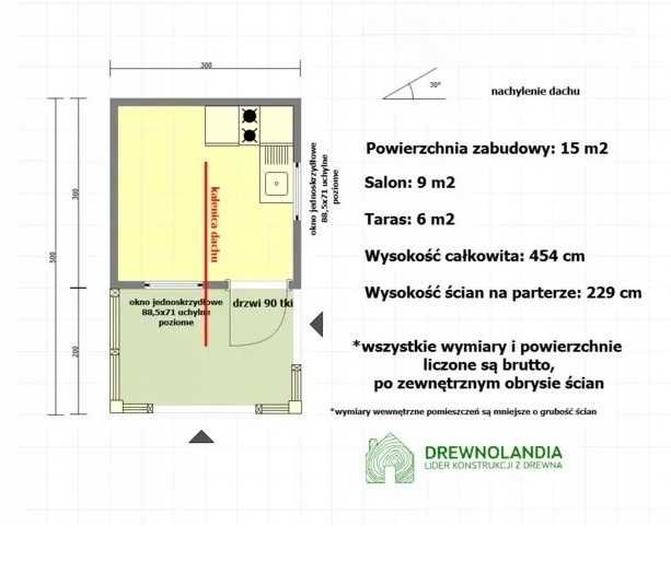 Domek Ogrodowy AN 300cm x 500cm