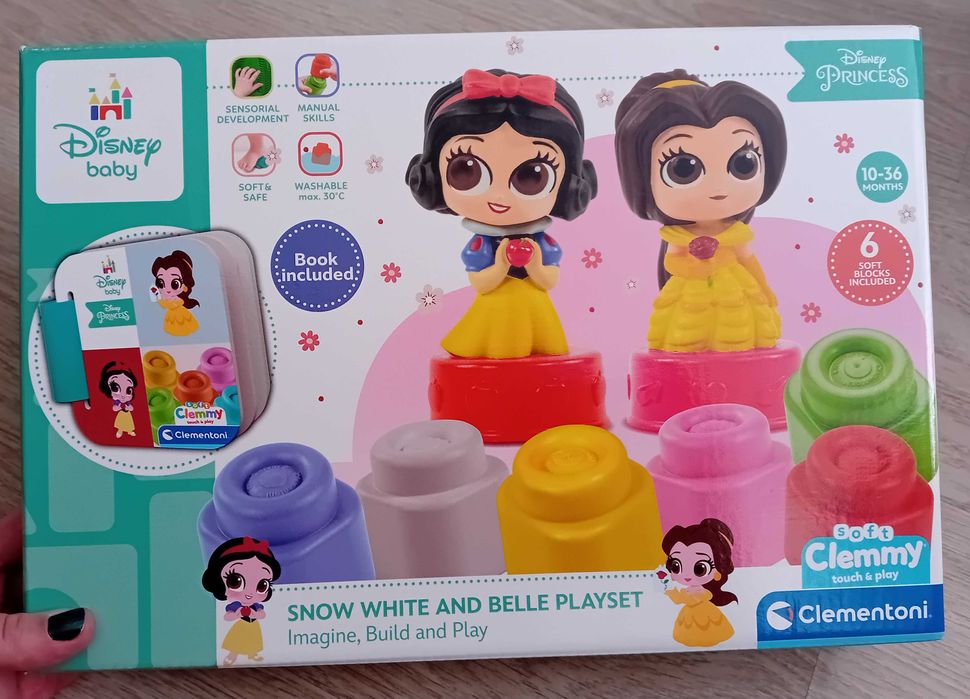 Clemmy: miękkie klocki, sensoryczne Disney Princess /Śnieżka & Bella