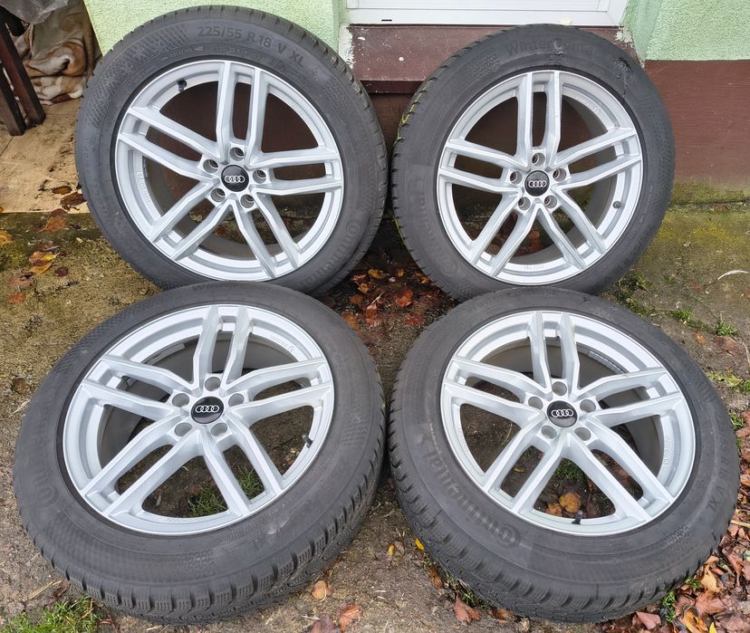 Komplet kół zimowych Audi 225/55/18 Continental !