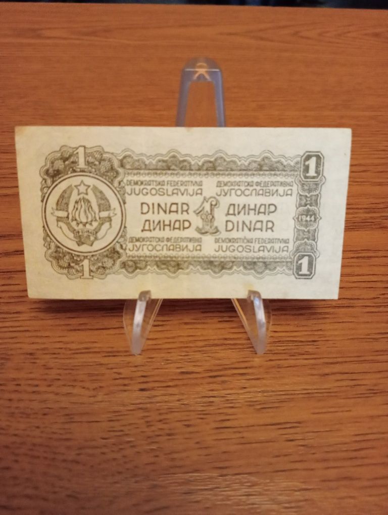 Banknot Jugosławia 1 dinar 1944r.