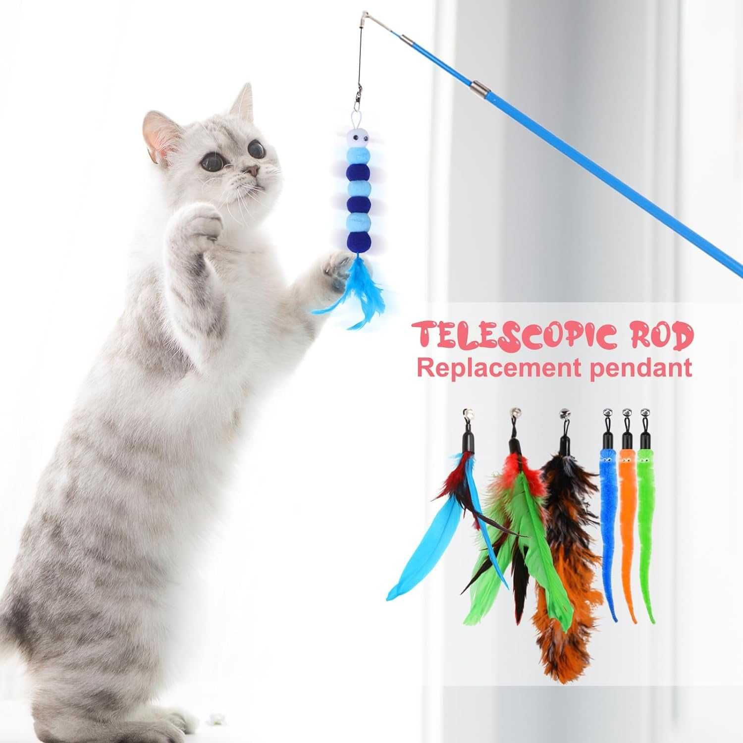 Kit brinquedos para gatos com túnel peixes bolas sinos [33 peças] NOVO