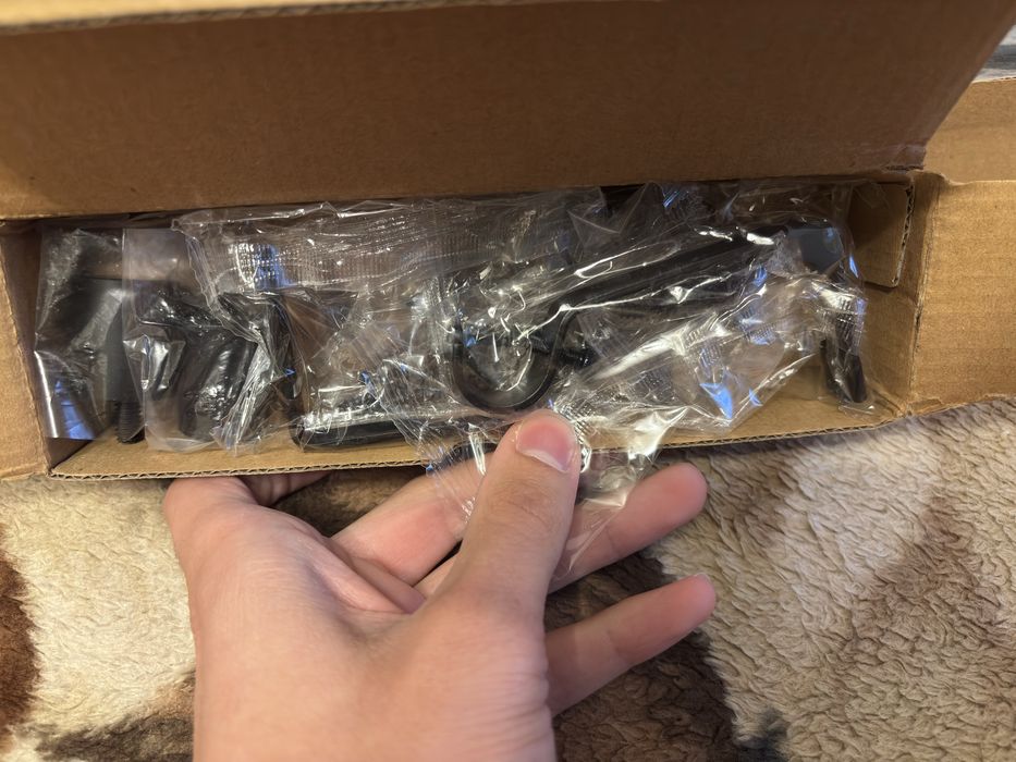 GEEBOBO Карниз для штор чорний 76-305 см, регульований