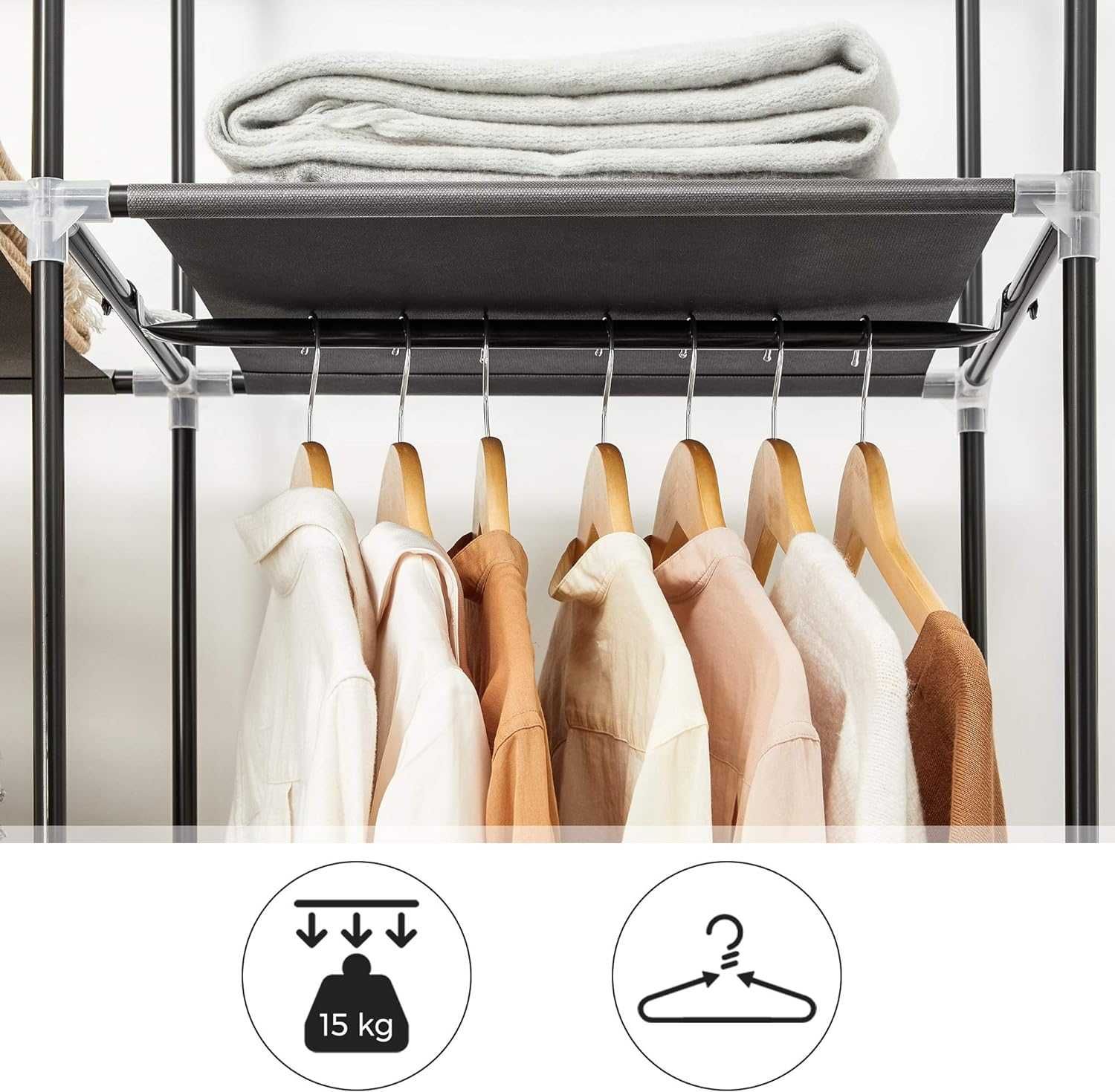 Armário portátil em tecido removível 175x 150x 45 cm NOVO ENVIO GRÁTIS