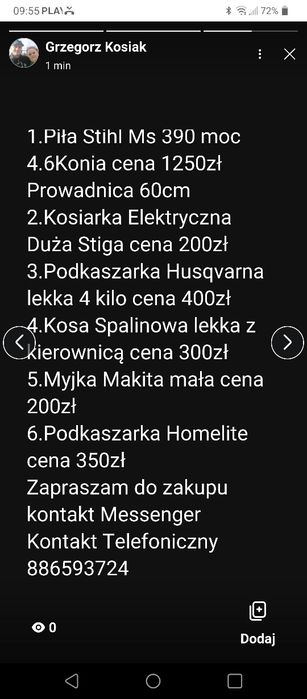 Piła spalinowa do drewna