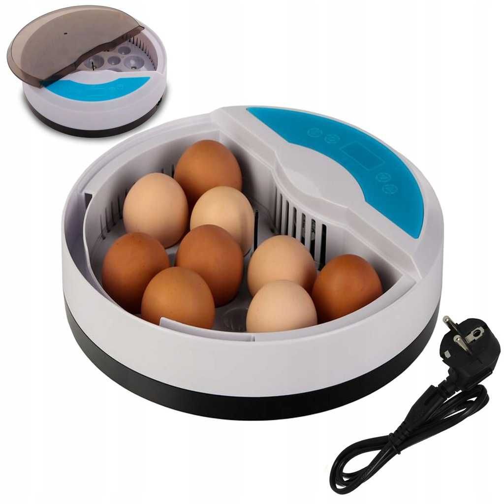 Inkubator automatyczny 20W 9 jajka mini wylęgarka
