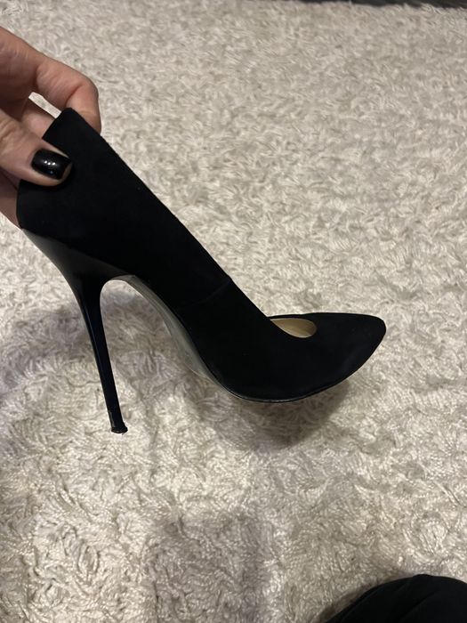 Туфли замшевые черные