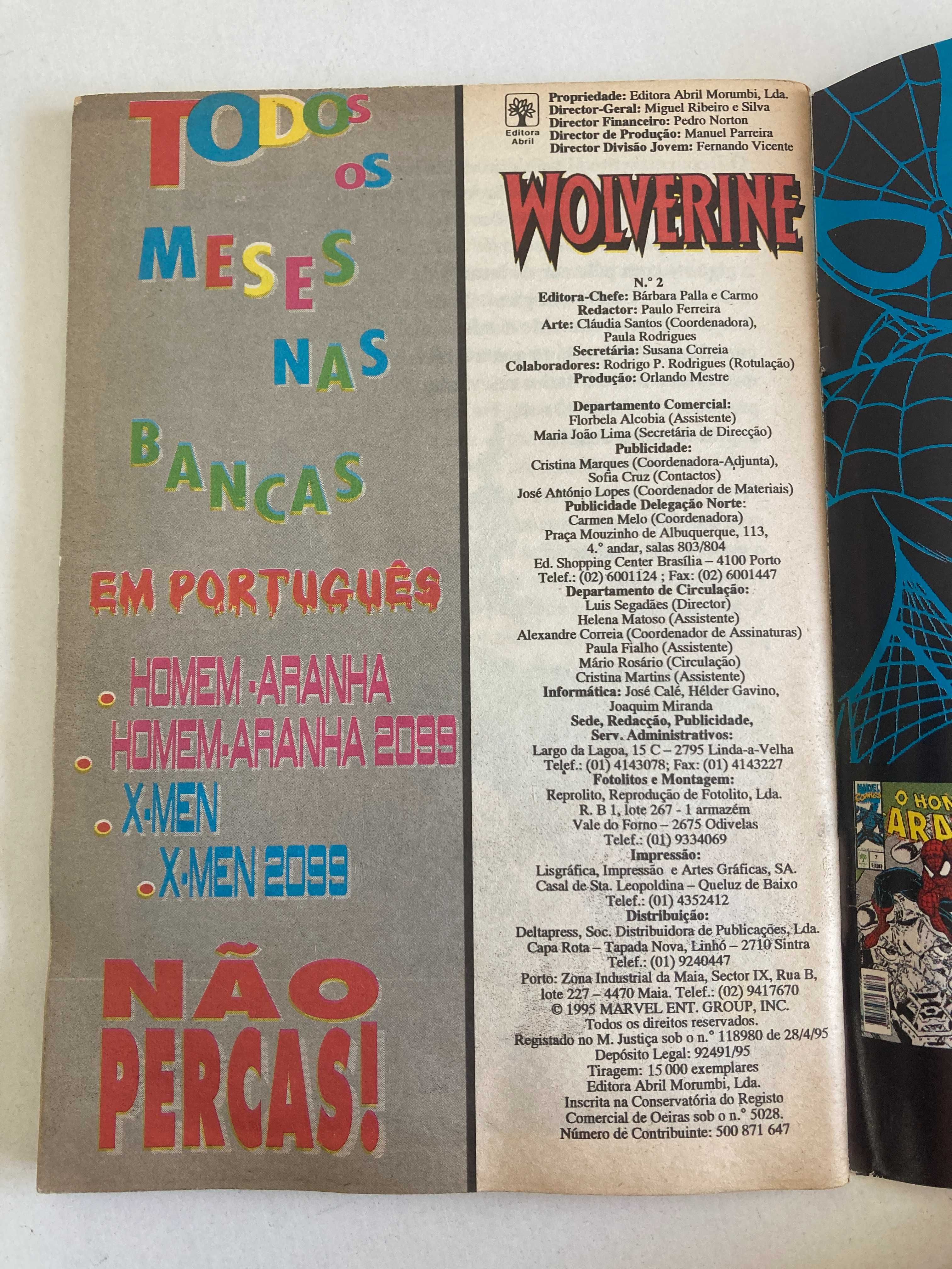 Wolverine Nº2 (1995) Em Chamas! - HQ Banda desenhada Português PT