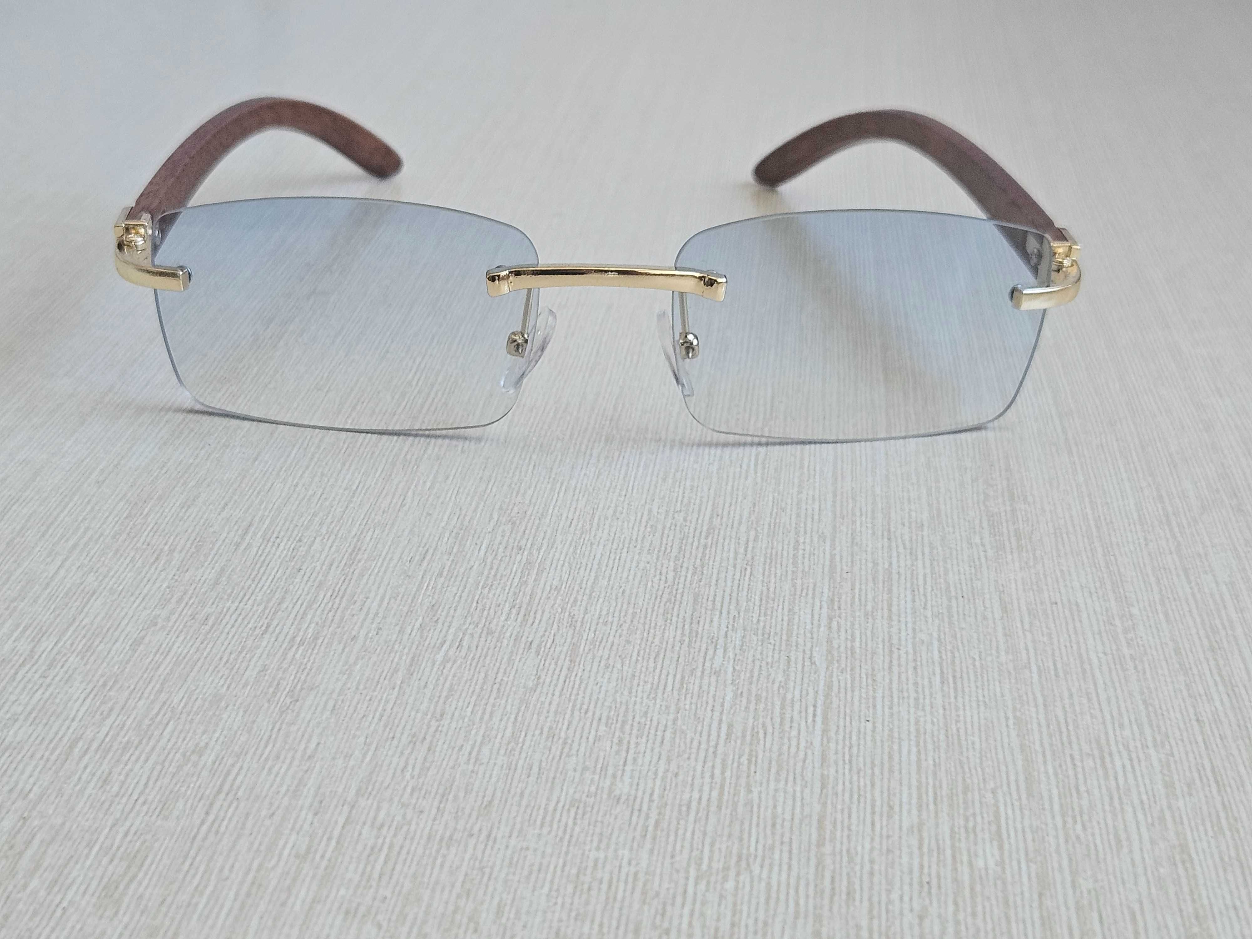 Безрамочные безоправные очки под Cartier (новые)