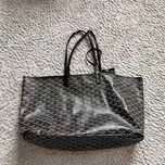 Сумка шопер tote bag goyard оригінал унісекс чорна велика номерна