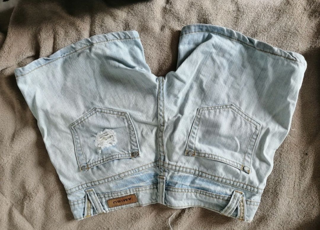 Spodenki Amisu Primark H&M damskie szorty krótkie 34 36 XS S jeansowe