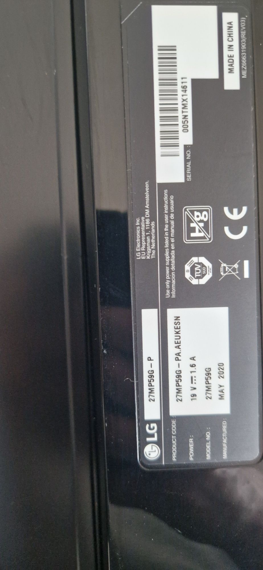 Monitor LG 27MP59G-P 

Monitor był zakupion