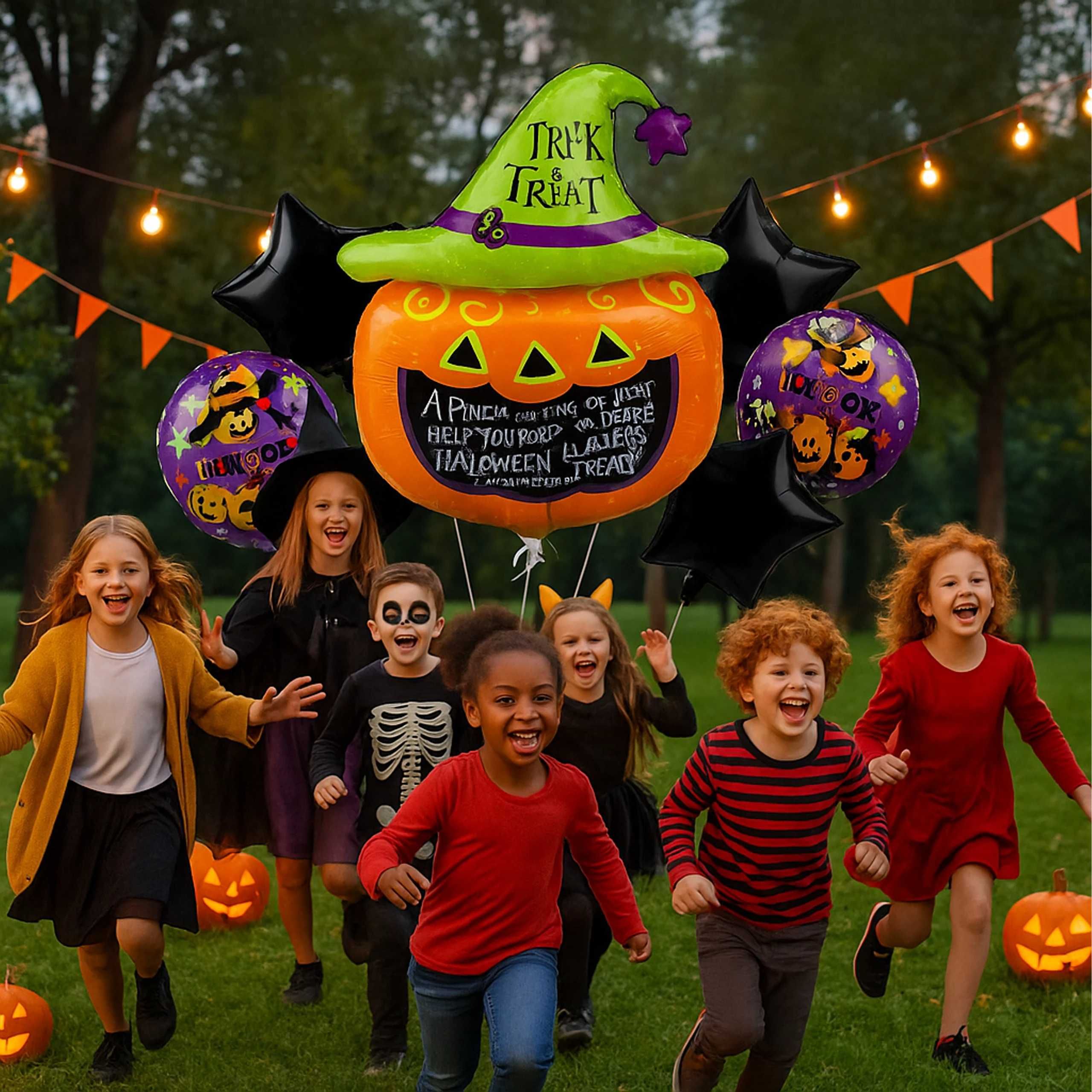 Zestaw Balonów Halloween Dynia na Imprezę Domówkę Przyjęcia Spotkania