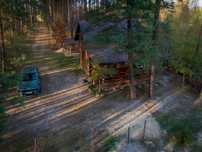 Agroturystyka, domek w lesie