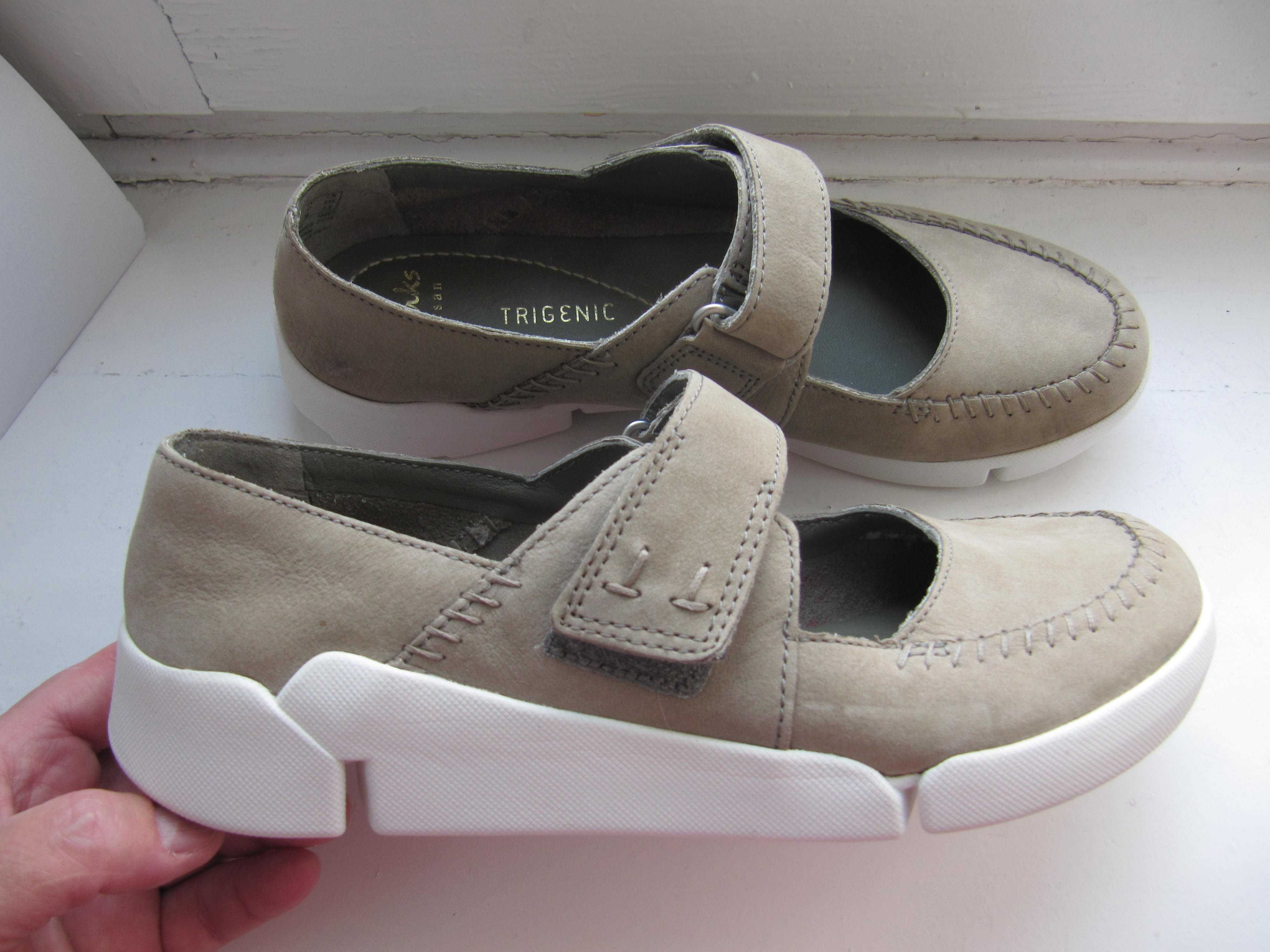 Мокасины туфли кожаные Clarks 23,8см