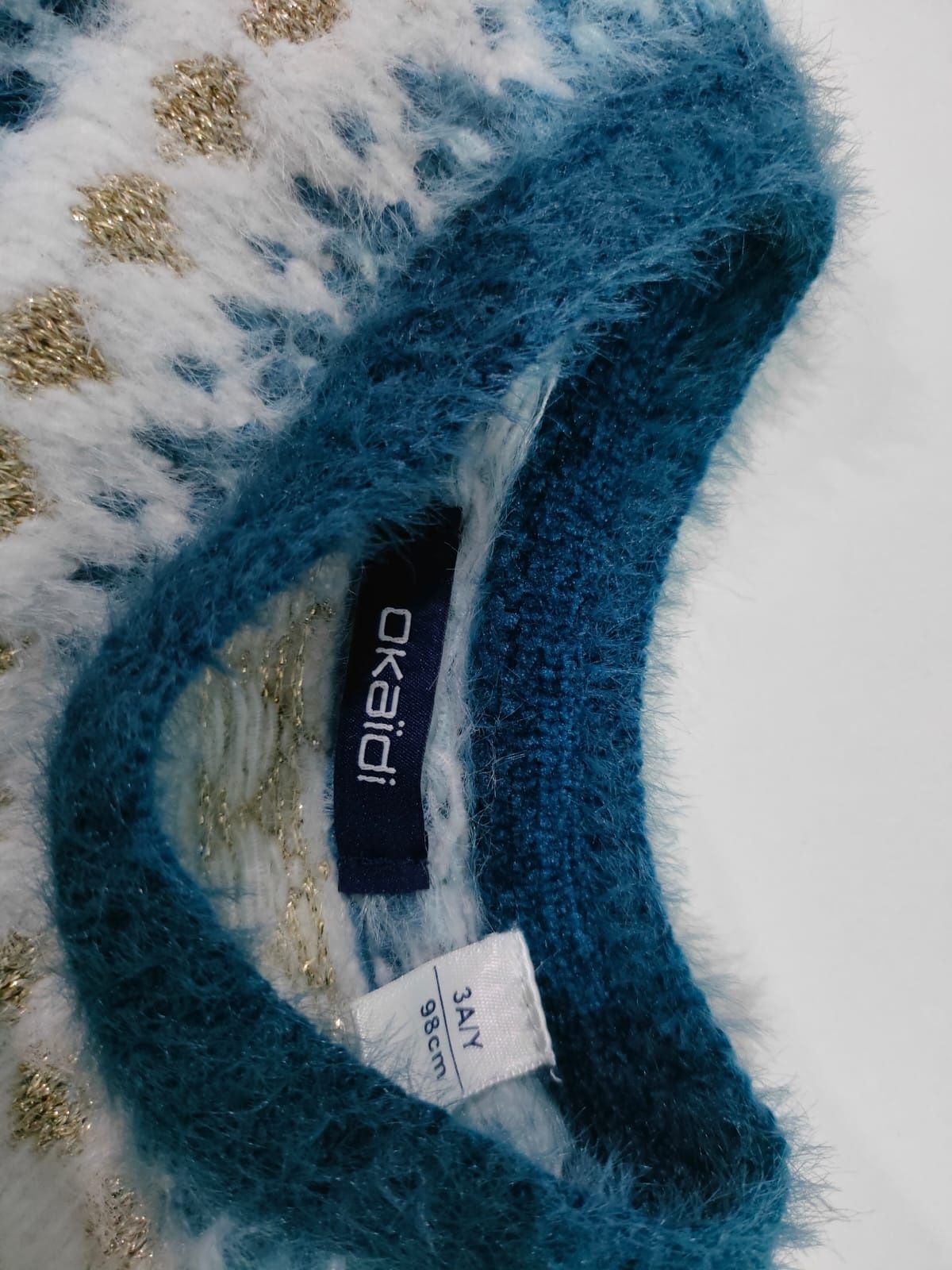 Sweterek/bluza dziewczęcą OKAIDI/OBAIBI 98cm/3l JAK NOWA!