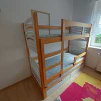 Łóżko piętrowe Olek 3 osobowe z materacami zadbane jak nowe