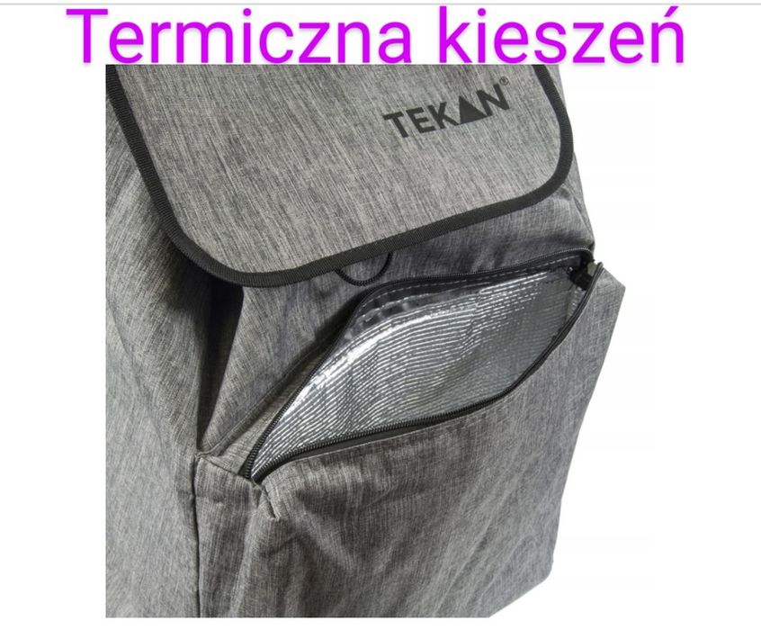 Wózek na zakupy duża torba, kieszeń termiczna