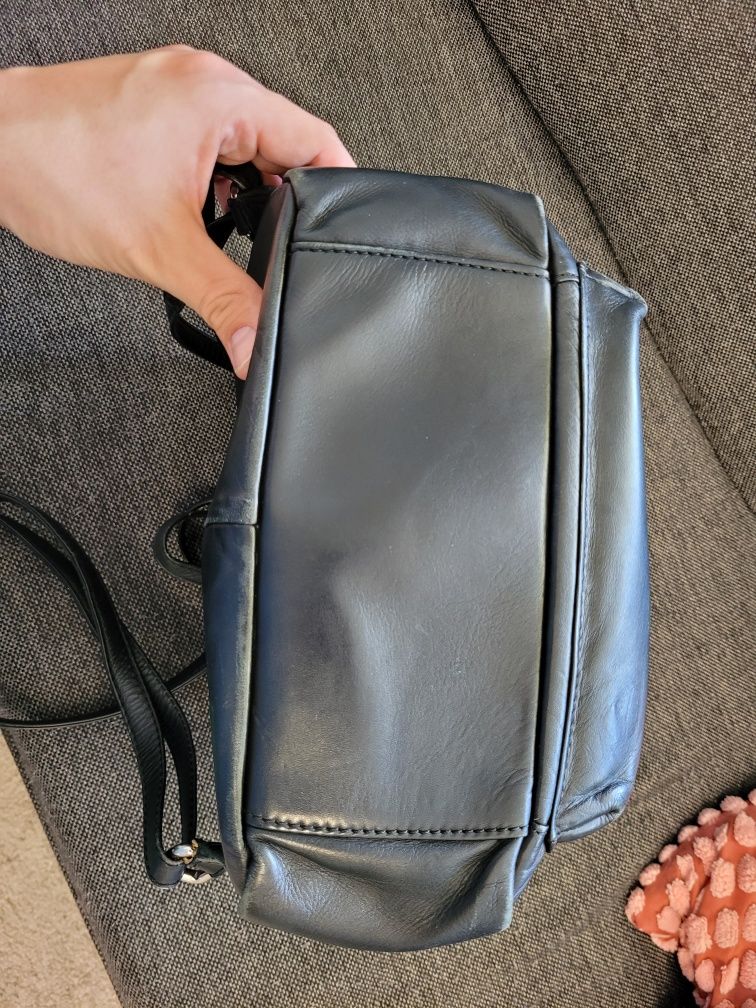 TANIO!! Skórzany damski czarny plecak Gerry Weber PIACENZA