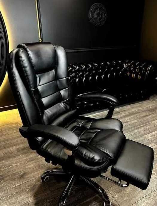 Якісне‼️ Офісне крісло BOSS Premium з підніжкою та масажером Кресло