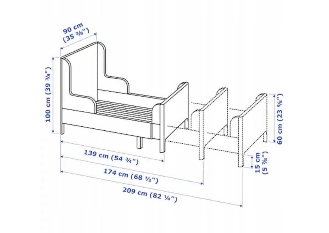 Łóżko rozsuwane Ikea