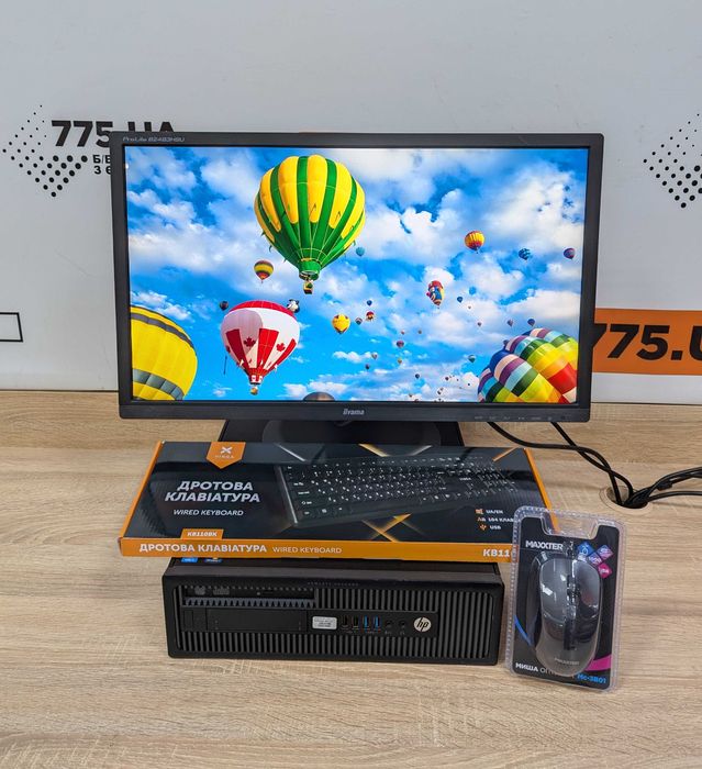 Комплект ПК i3-4130, 8 RAM, 120 SSD+Монітор 24" 1920х1080 +аксесуари