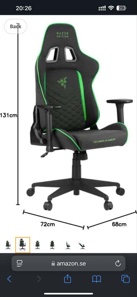 Razer Tarok Pro X Cloth gaming-stol av Zen