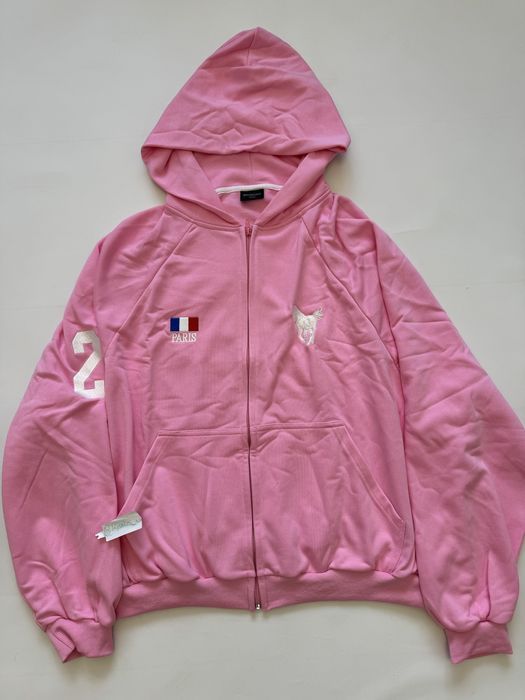 зип худи Balenciaga Pink polo Paris  zip L Xl