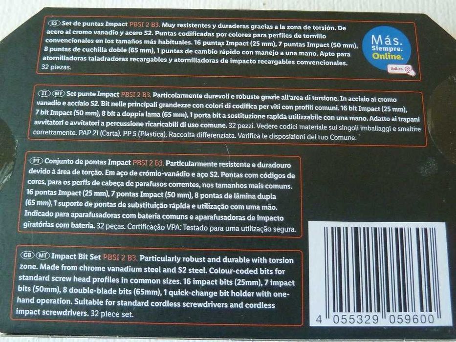 Conjunto de bits de impacto Parkside