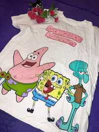 Tshirt bajka spongebob bialy nickelodeon primark