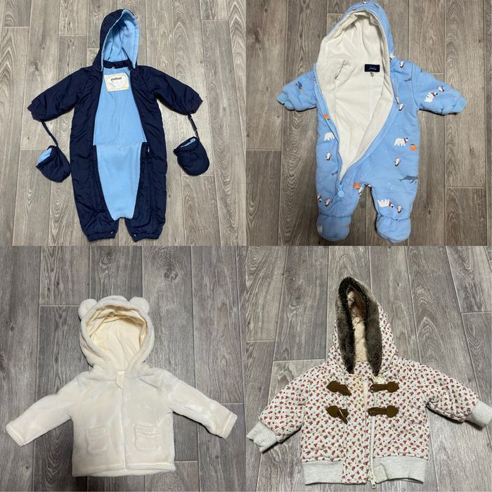 Зимовий набір одягу для малюка — 2 комбінезони + 2 куртки